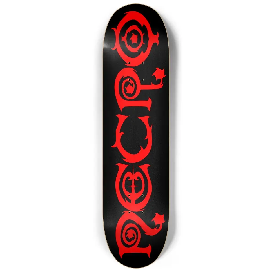 Necro - Red Gothic Logo - Skateboard NECRO SUPER STORE