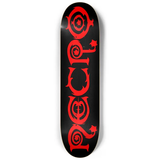 Necro - Red Gothic Logo - Skateboard NECRO SUPER STORE