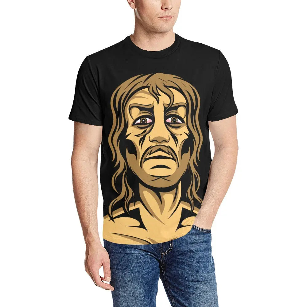 I Need Drugs - Howie Portrait - All Over Print T-shirt Inkedjoy