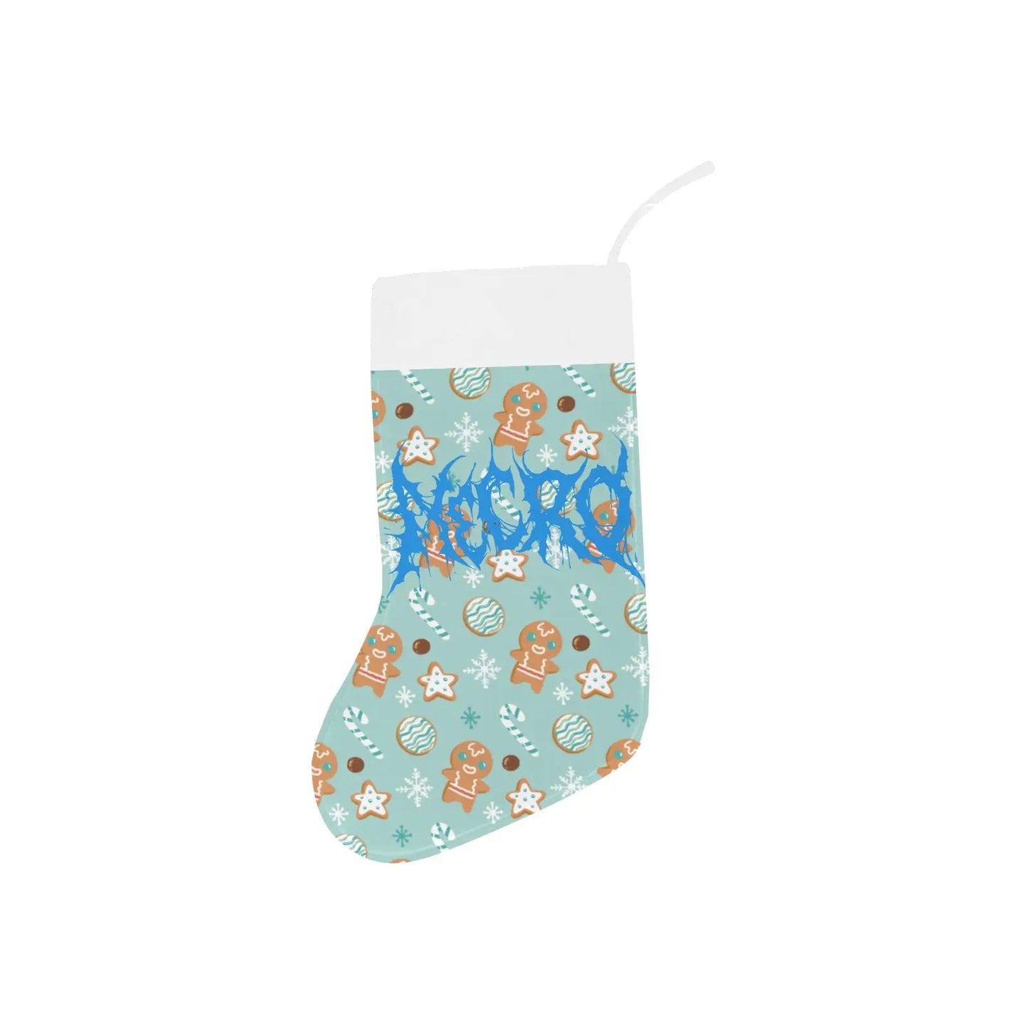 Necro Death Metal Logo - Light Blue/Aqua Design - Christmas Stocking Inkedjoy