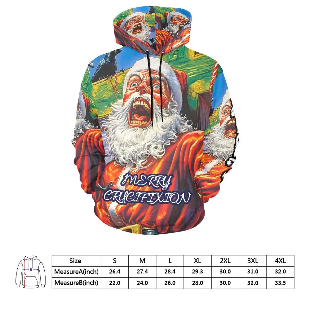 Merry Crucifixion - All Over Print Hoodie NECRO SUPER STORE