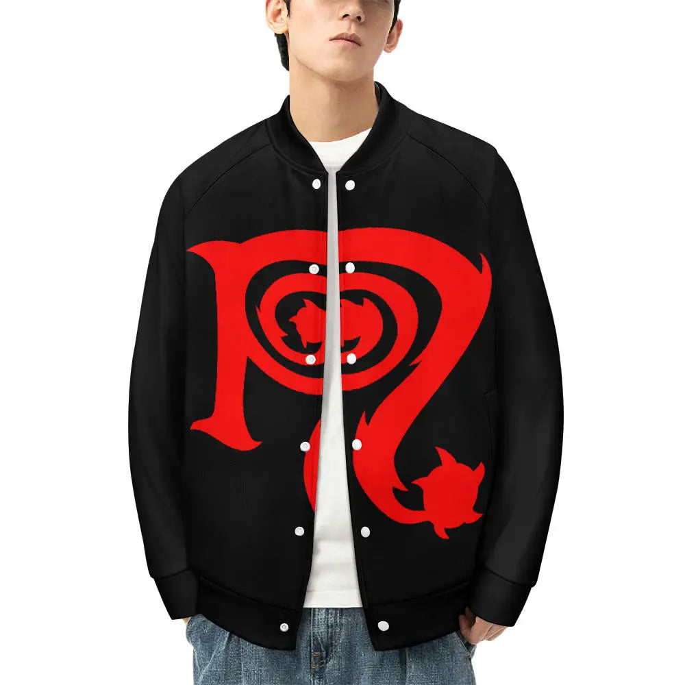 Necro - Red N - Baseball Jacket Uniform for Men's NECRO SUPER STORE