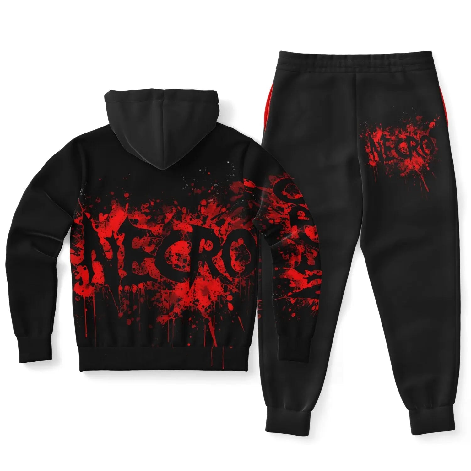 Necro - Bloody Logo - Zip-Up Hoodie & Jogger Pants Subliminator