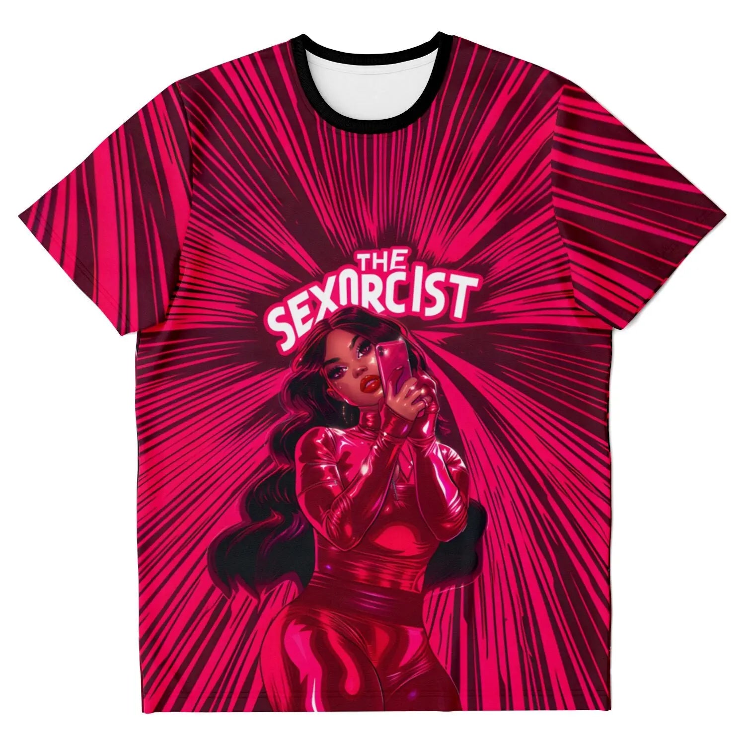 Sexorcist - Red Shiny Slut - All Over Print T-Shirt - NECRO SUPER STORE