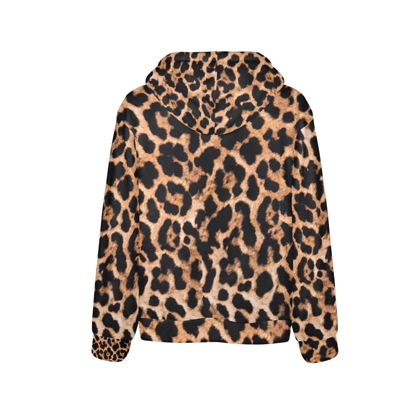 Necro - N Symbol Leopard Fleece Velour Hoodie interestprint