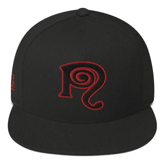 Necro - N symbol - Red/Black - Flat Bill Baseball Cap NECRO SUPER STORE