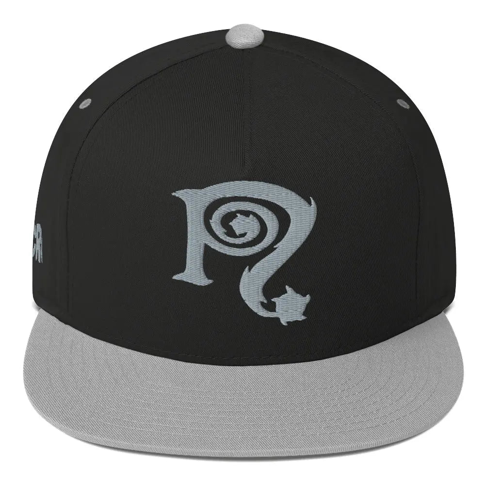 Necro - Grey N symbol - Blk/Grey Flat Bill Baseball Cap NECRO SUPER STORE