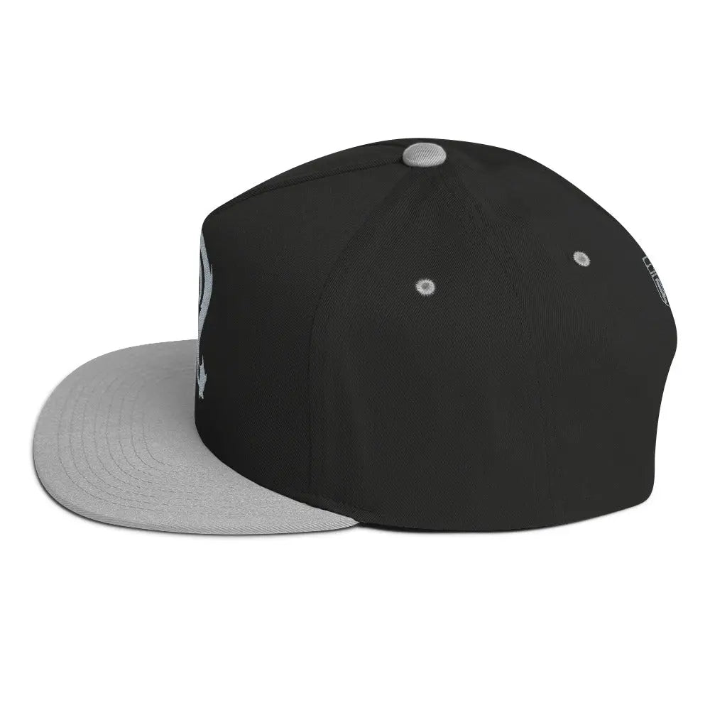 Necro - Grey N symbol - Blk/Grey Flat Bill Baseball Cap NECRO SUPER STORE