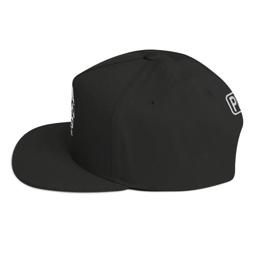 The Pre-Fix For Death - White/Black - Flat Bill Baseball Cap NECRO SUPER STORE