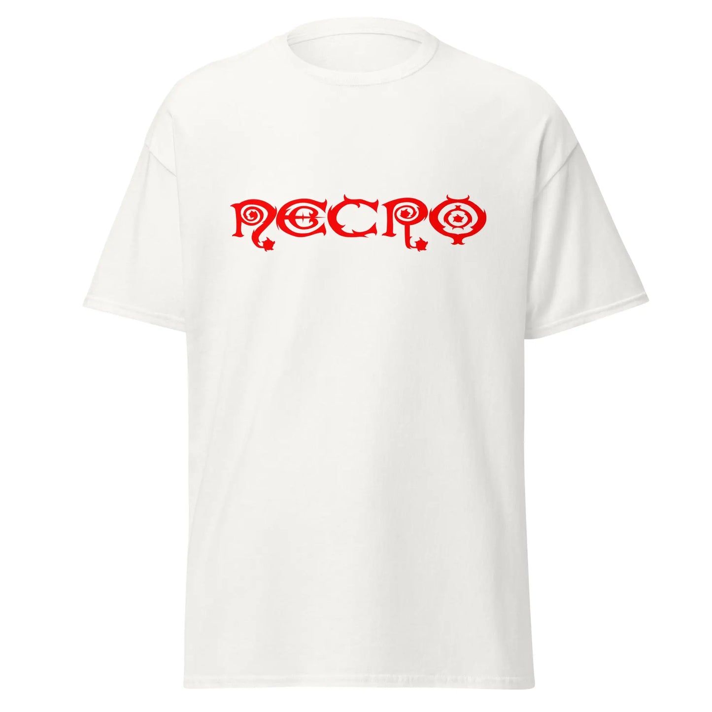 Necro - Red Gothic Logo - Men's classic tee NECRO SUPER STORE