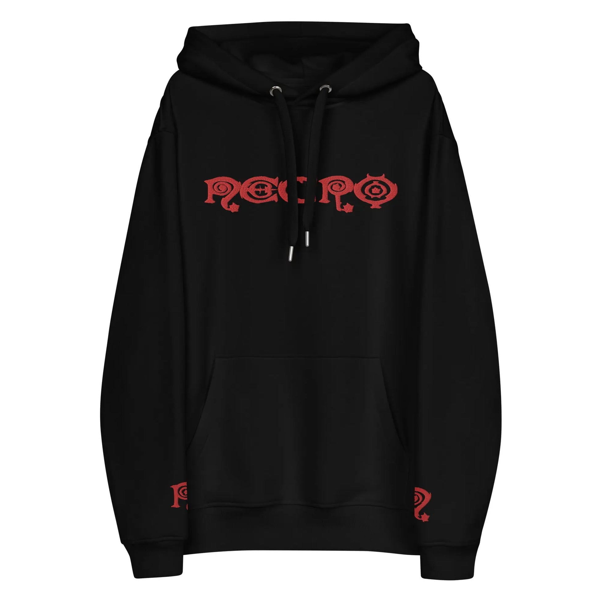 Necro - Red Logo - Premium Eco Hoodie - Embroidered NECRO SUPER STORE