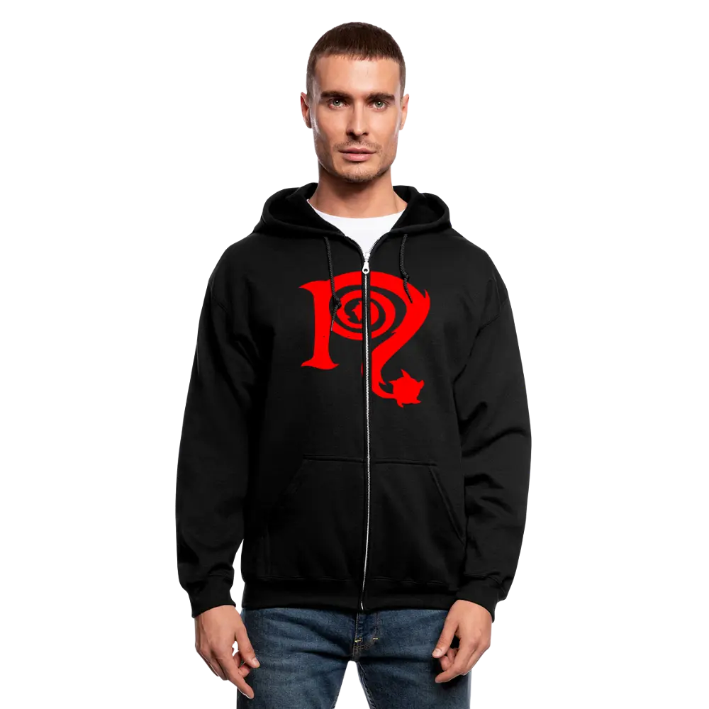 Men's Zip Hoodie - black