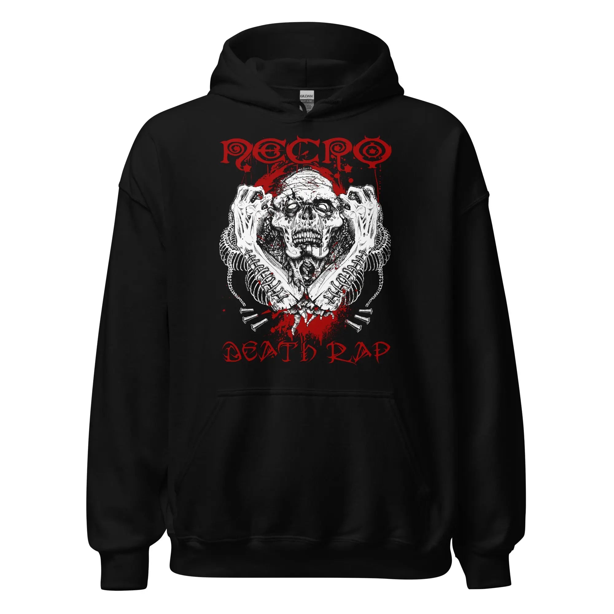 Necro - Death Rap - Black Hoodie - Gilden Heavyweight - NECRO SUPER ...