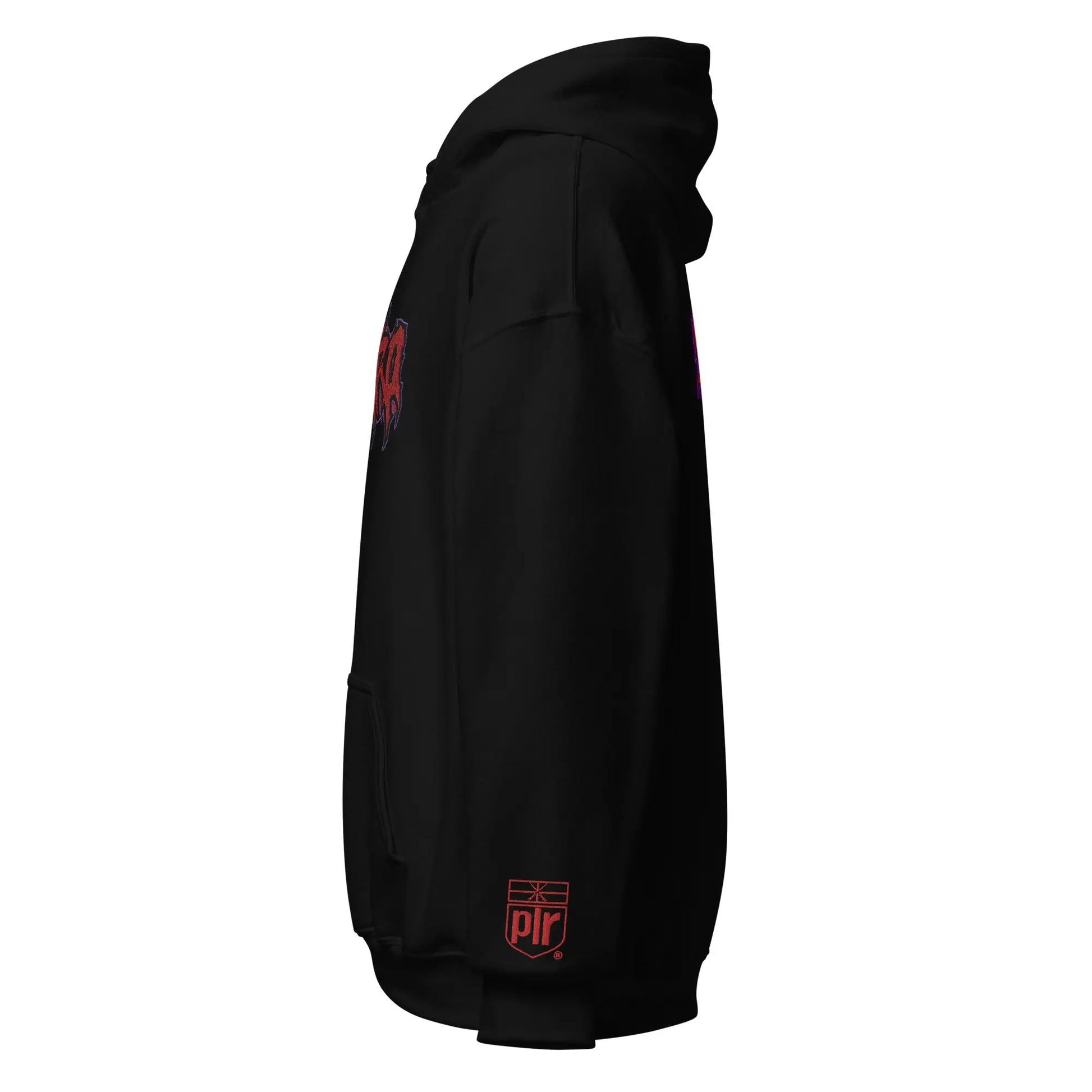 Necro - Red/Purple Logo - Hoodie - Gilden Heavyweight - Embroidered Front & Arms - Print On Back NECRO SUPER STORE