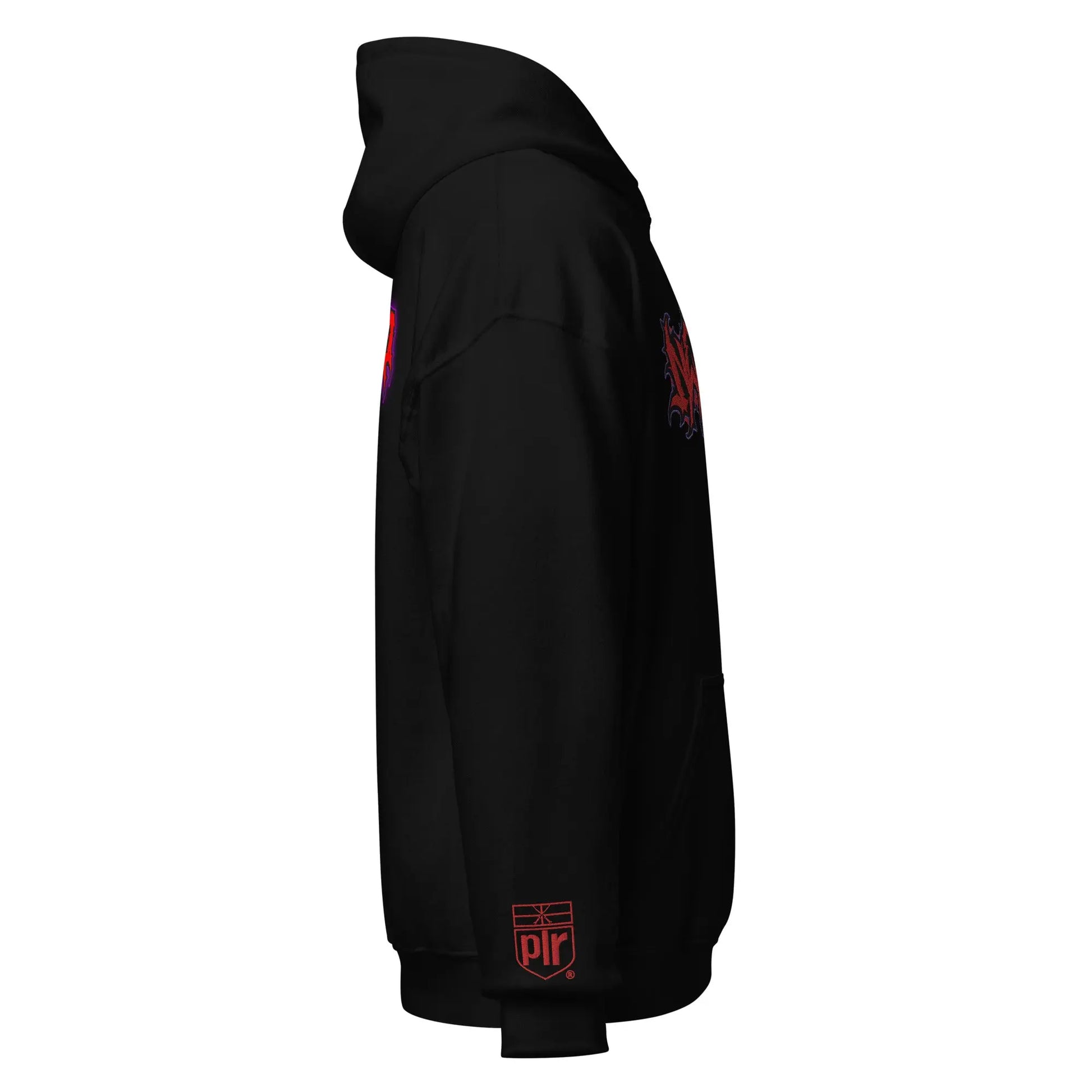 Necro - Red/Purple Logo - Hoodie - Gilden Heavyweight - Embroidered Front & Arms - Print On Back NECRO SUPER STORE