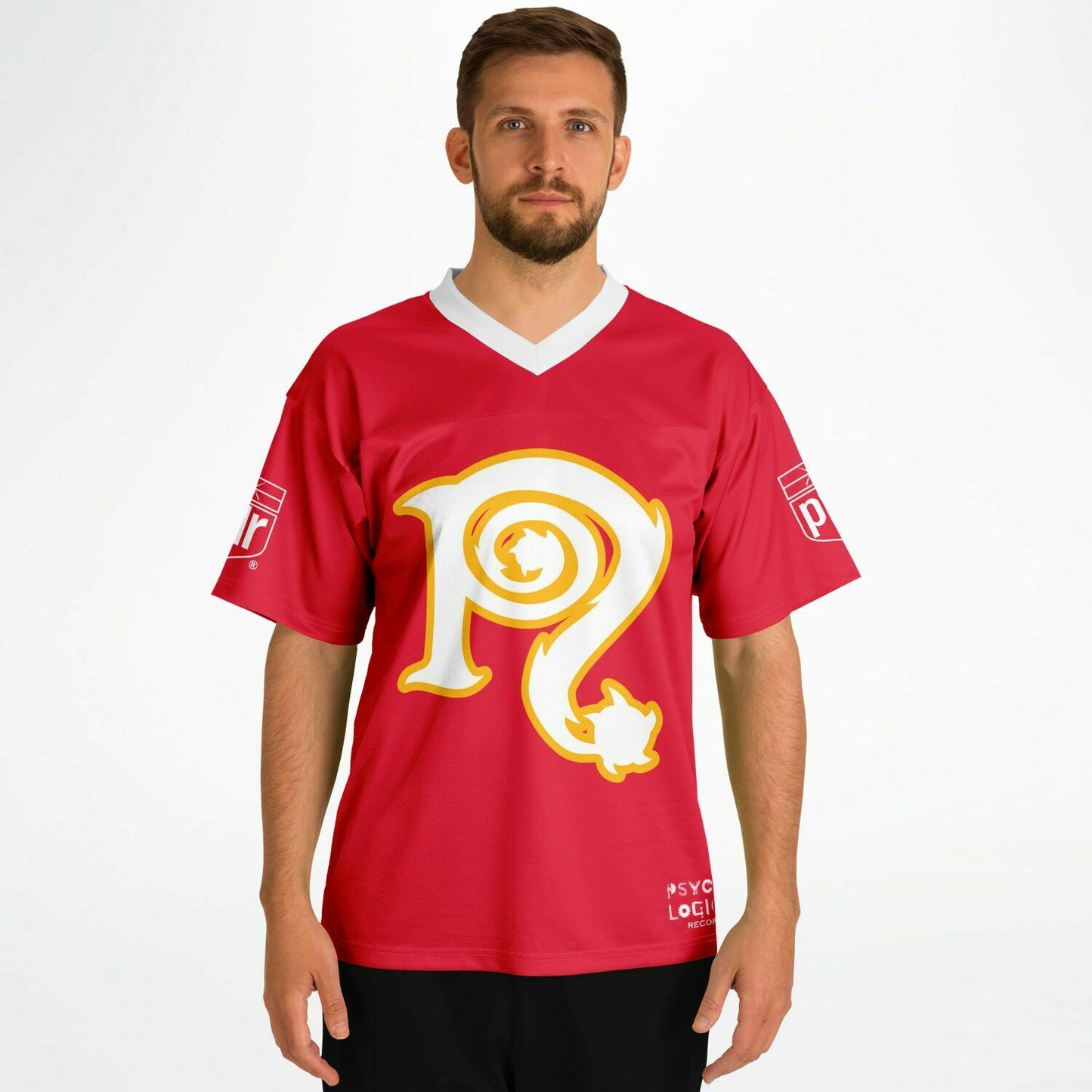 NECRO - N Symbol - Football Jersey  (Kansas City Chiefs Colors)