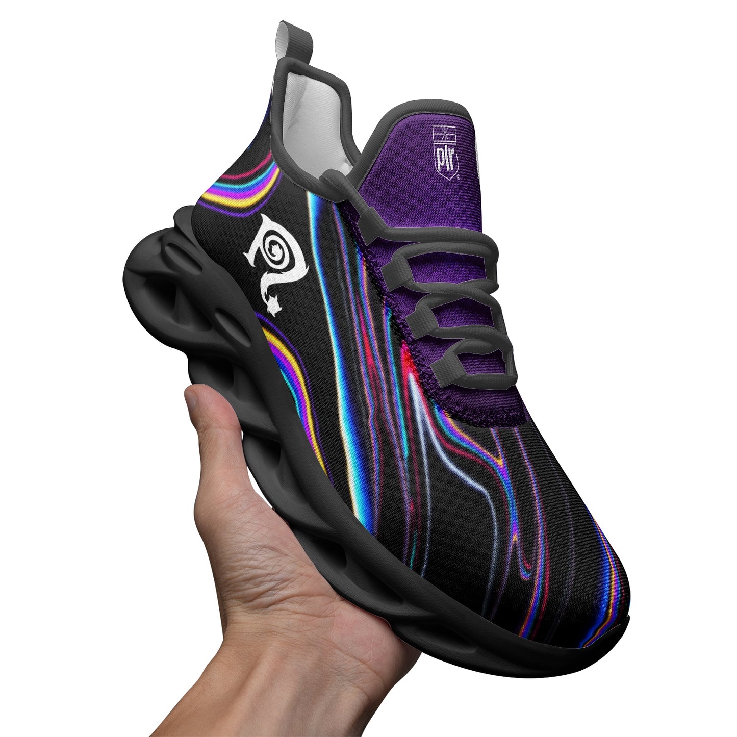 Necro - Blk/Purple - Unisex Bounce Mesh Knit Sneaker