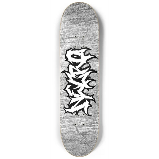 Necro - White/Blk Death Metal Logo - Skateboard NECRO SUPER STORE