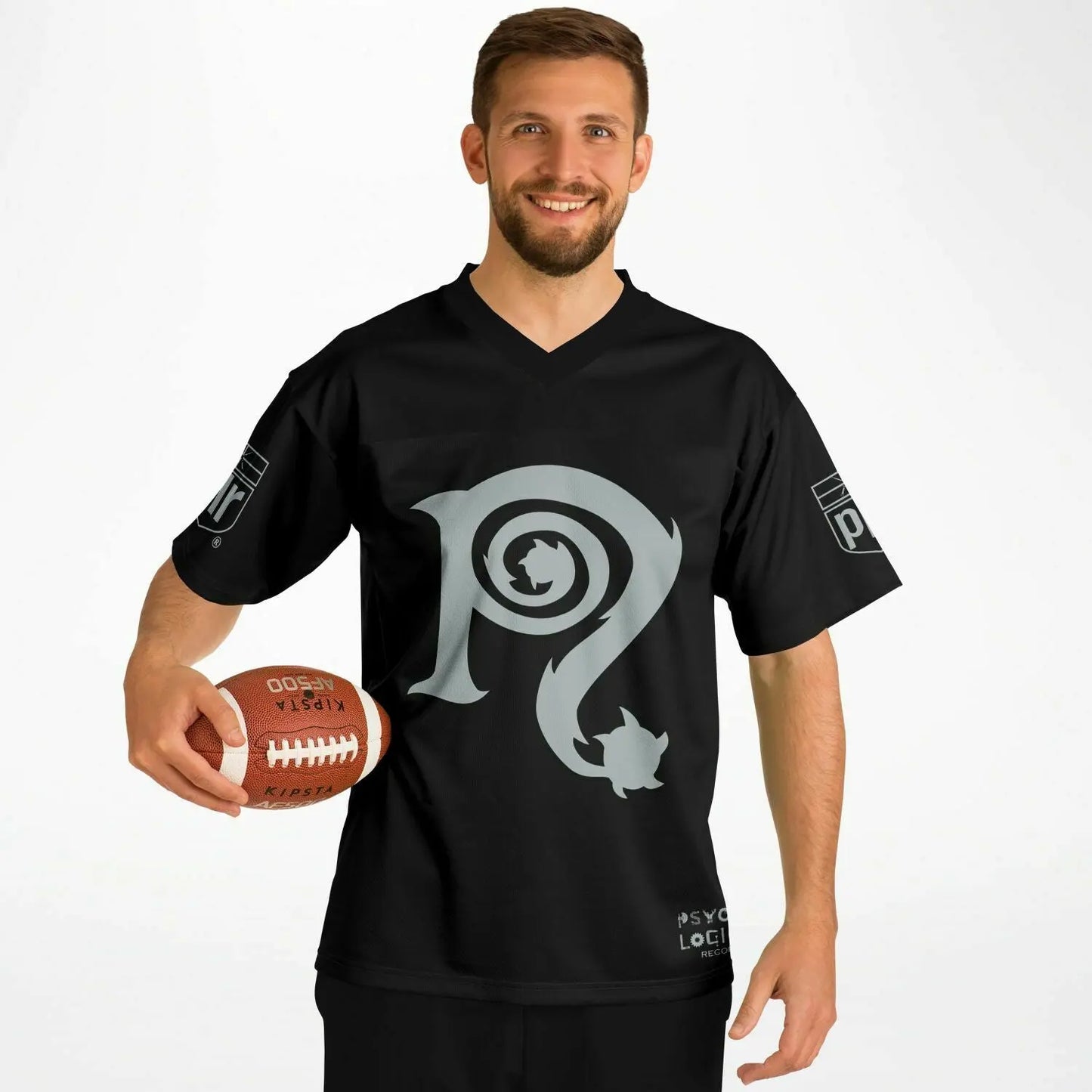 NECRO - N Symbol - Football Jersey (Raiders Colors) NECRO SUPER STORE