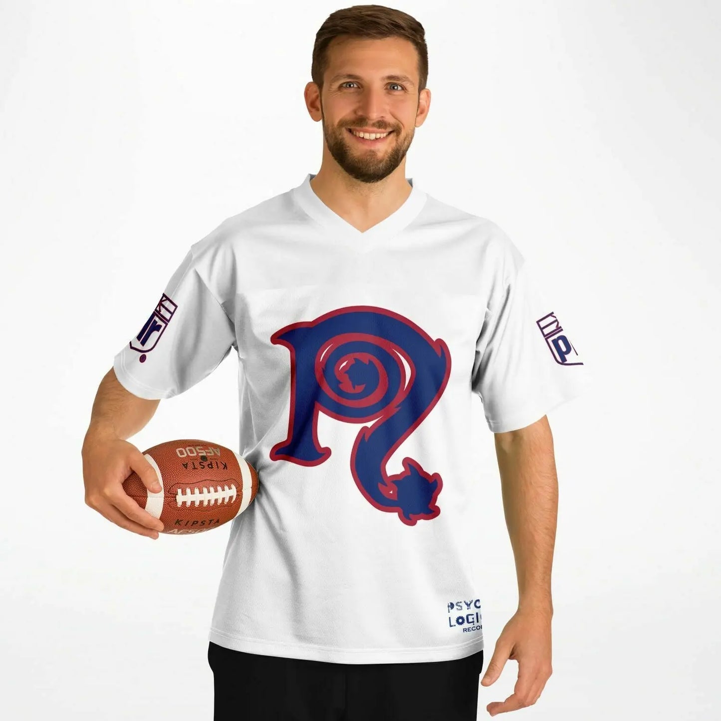 NECRO - N Symbol - Football Jersey  (New York Giants Colors) NECRO SUPER STORE