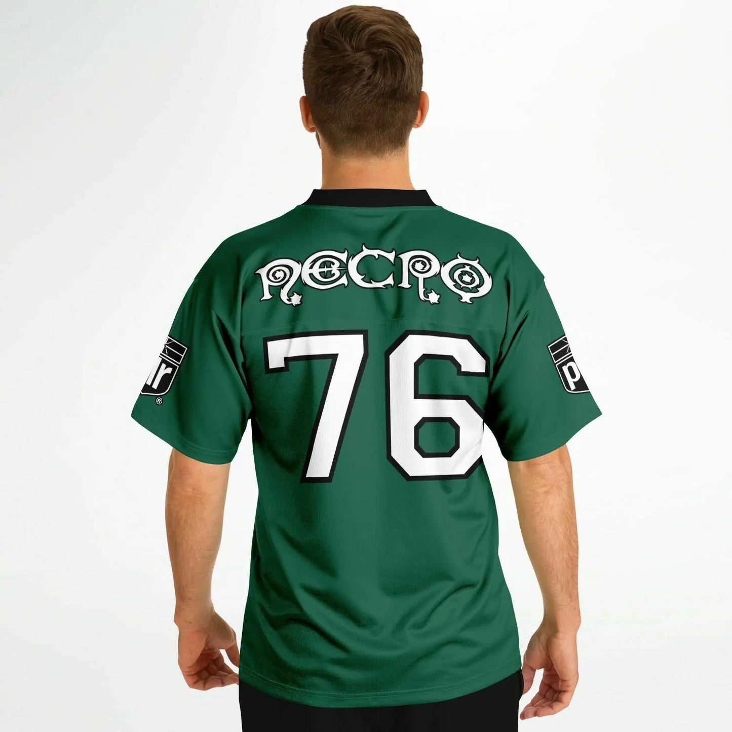 NECRO - N Symbol - Football Jersey  (New York Jets Colors) NECRO SUPER STORE