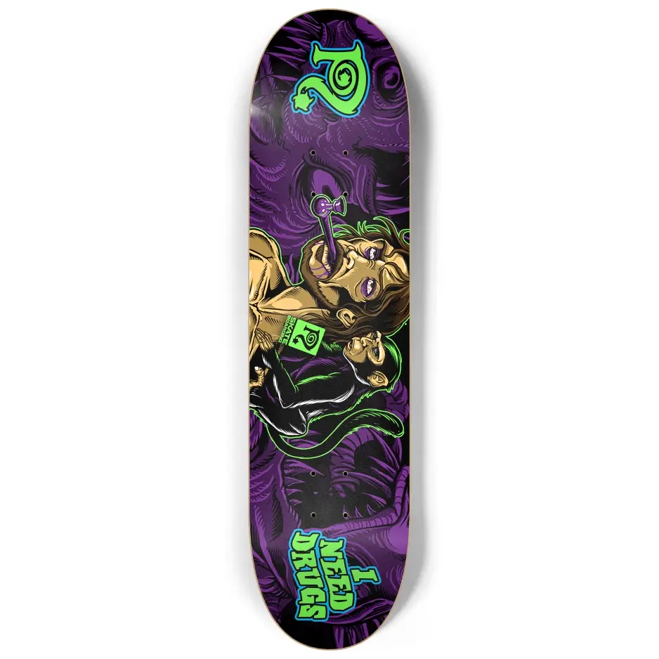 Necro - I Need Drugs Monkey - Skateboard - NECRO SUPER STORE