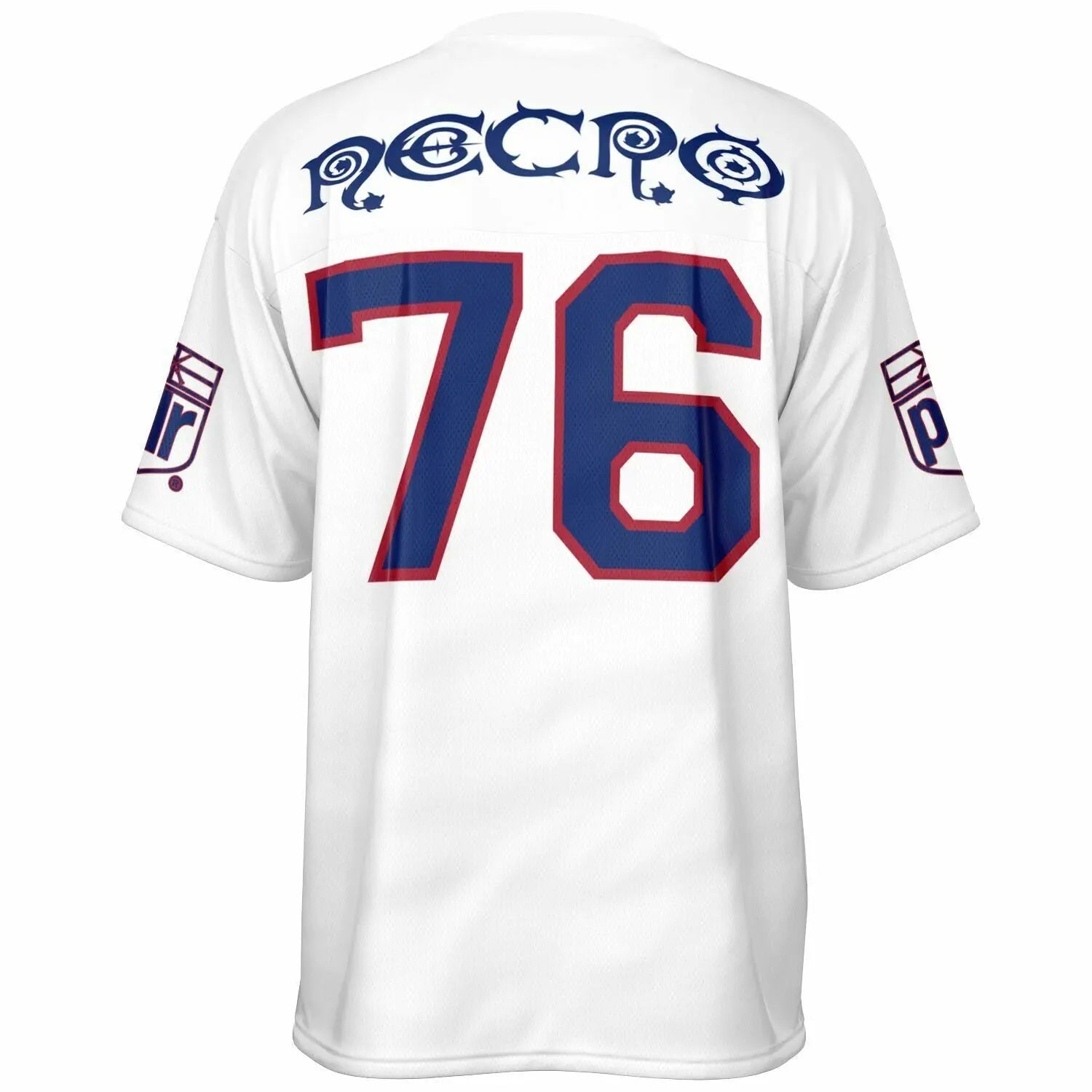 NECRO - N Symbol - Football Jersey  (New York Giants Colors) NECRO SUPER STORE