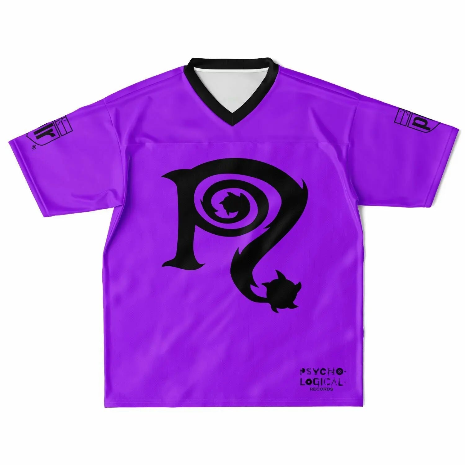 Necro - N Symbol - Purple & Black - Football Jersey NECRO SUPER STORE