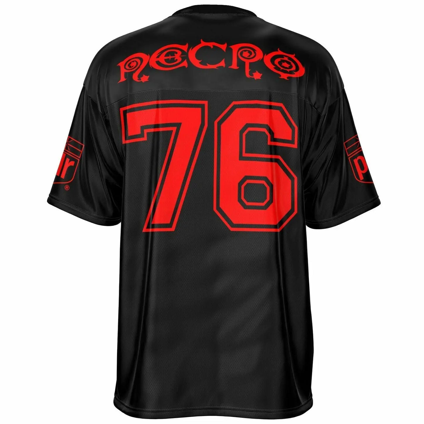 Necro - N Symbol Red/Blk - Football Jersey NECRO SUPER STORE