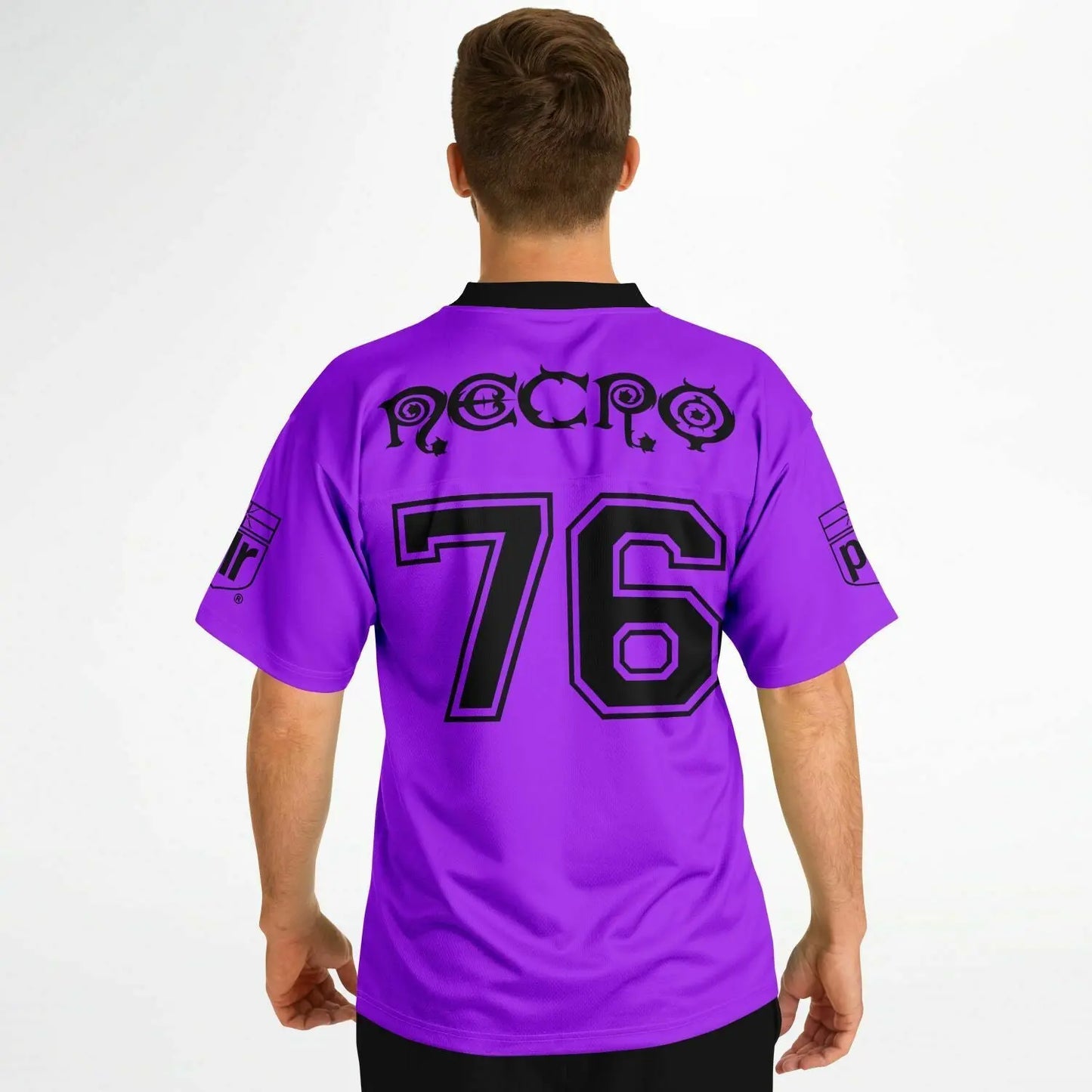 Necro - N Symbol - Purple & Black - Football Jersey NECRO SUPER STORE