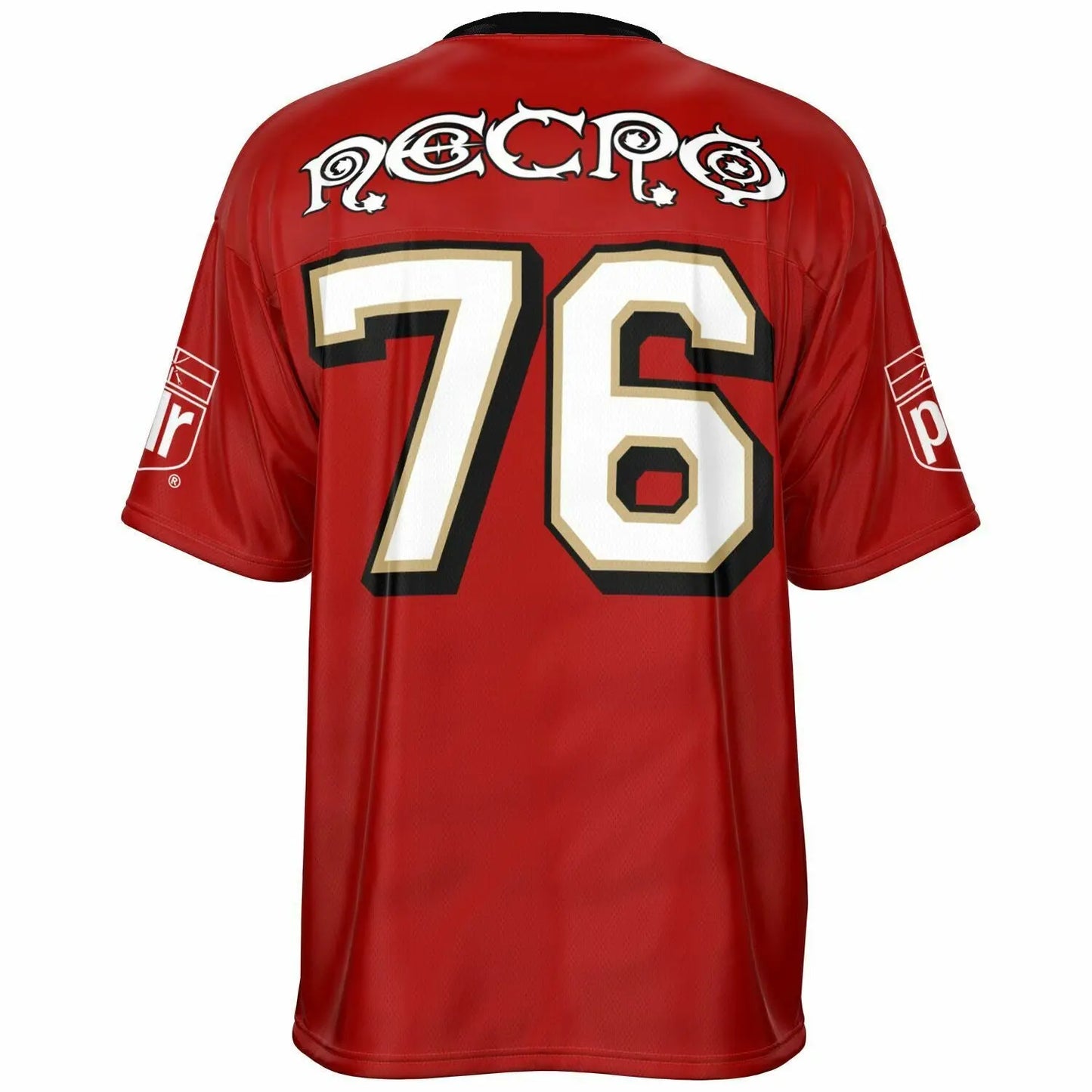 NECRO - N Symbol - Football Jersey  (San Francisco 49er's Colors) NECRO SUPER STORE