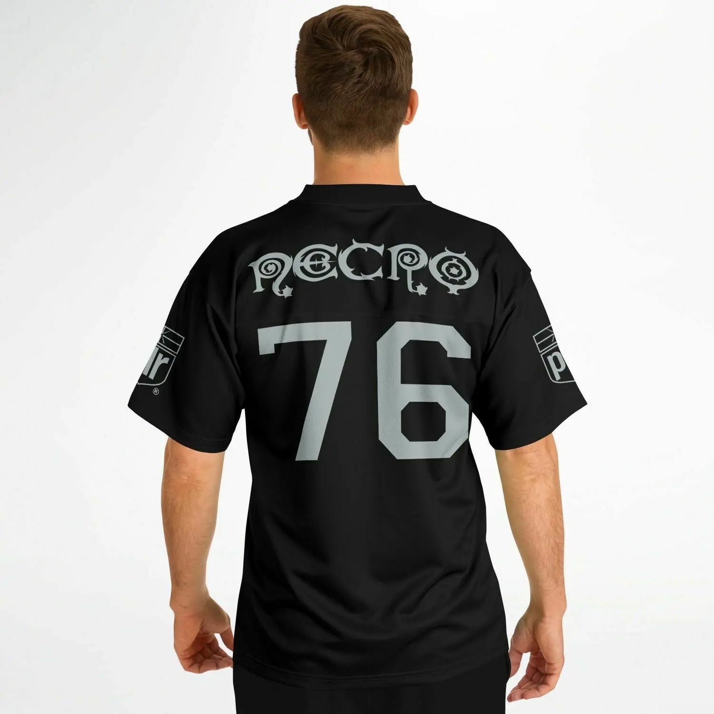 NECRO - N Symbol - Football Jersey (Raiders Colors) NECRO SUPER STORE