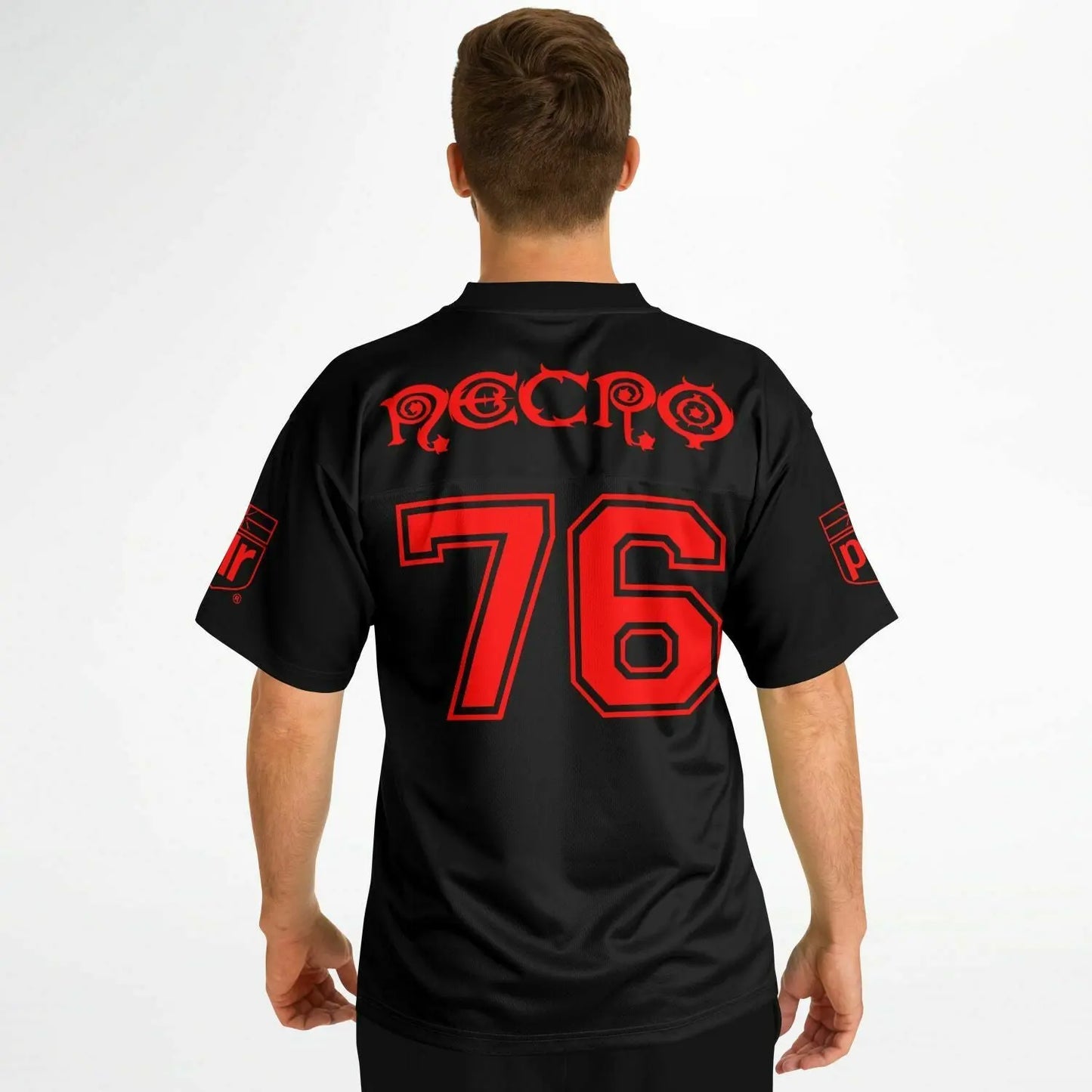 Necro - N Symbol Red/Blk - Football Jersey NECRO SUPER STORE